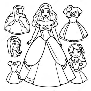 Pagina Para Colorir De Boneca De Papel Da Princesa Da Disney 33451-17636