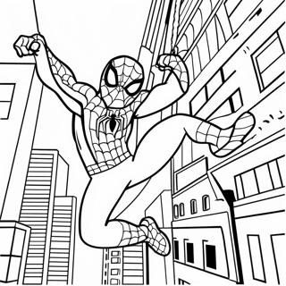 Pagina Para Colorir Do Homem Aranha Balancando Pela Cidade 33552-17717