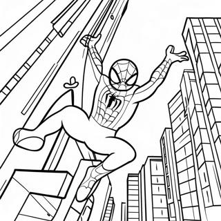 Pagina Para Colorir Do Homem Aranha Balancando Pela Cidade 33552-17718