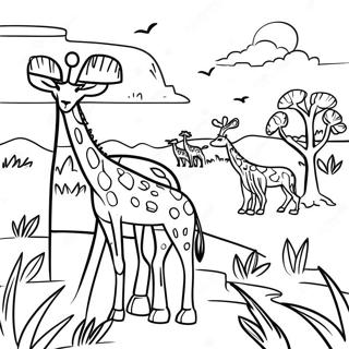 Pagina Para Colorir Da Savana Africana 33581-17739