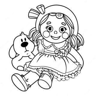 Pagina Para Colorir Da Raggedy Ann Com Sua Boneca 33672-17813