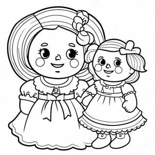 Pagina Para Colorir Da Raggedy Ann Com Sua Boneca 33672-17814