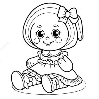 Pagina Para Colorir Da Raggedy Ann Com Sua Boneca 33672-17815