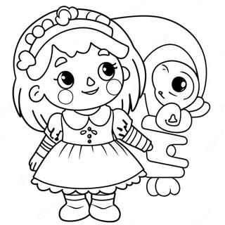 Pagina Para Colorir Da Raggedy Ann Com Sua Boneca 33672-17816