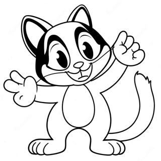 Pagina Para Colorir Do Sylvester O Gato Em Uma Pose Engracada 33772-17893