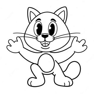 Pagina Para Colorir Do Sylvester O Gato Em Uma Pose Engracada 33772-17896