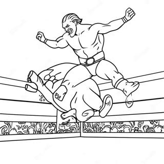 Pagina Para Colorir Do Lutador Da Wwe Pulando Em Cima Do Oponente 33782-17902