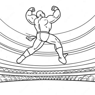 Pagina Para Colorir Do Lutador Da Wwe Pulando Em Cima Do Oponente 33782-17904