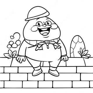 Pagina Para Colorir Do Humpty Dumpty Sentado Em Um Muro 33813-17917