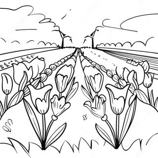 Pagina Para Colorir Dos Campos De Tulipas Holandeses 33823-17925