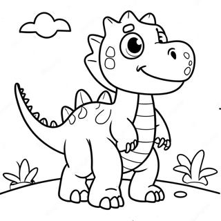 Pagina Para Colorir Colega De Classe Dinossauro Amigavel 33923-18001