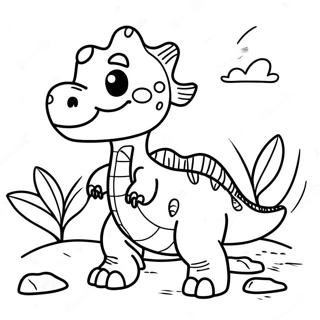 Pagina Para Colorir Colega De Classe Dinossauro Amigavel 33923-18002