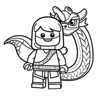 Pagina Para Colorir Cole Ninjago Com Dragao 33933-18010