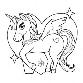 Pagina Para Colorir Coracao De Unicornio Brilhante 34033-28292