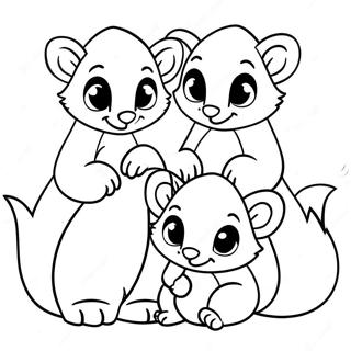 Pagina Para Colorir Da Familia De Skunks Fofos 34213-18234