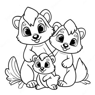 Pagina Para Colorir Da Familia De Skunks Fofos 34213-18235