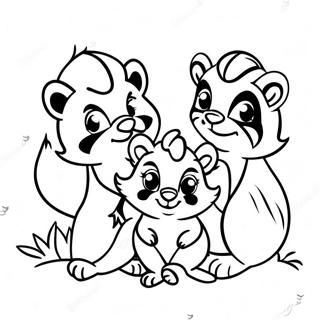 Pagina Para Colorir Da Familia De Skunks Fofos 34213-18236