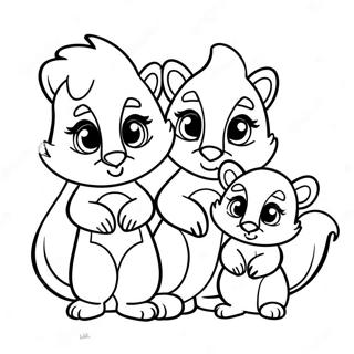 Pagina Para Colorir Da Familia De Skunks Fofos 34213-28433