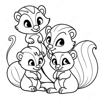 Pagina Para Colorir Da Familia De Skunks Fofos 34213-28435