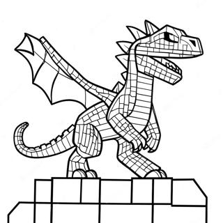 Dragão Ender Do Minecraft Páginas Para Colorir