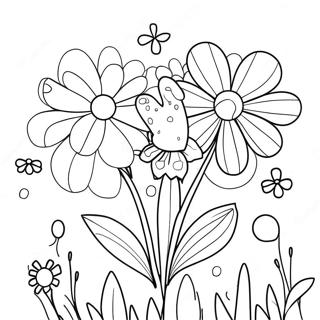 Pagina Para Colorir De Flores De Aniversario Feliz 34362-28625