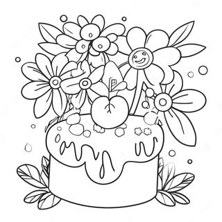 Pagina Para Colorir De Flores De Aniversario Coloridas 34363-28556