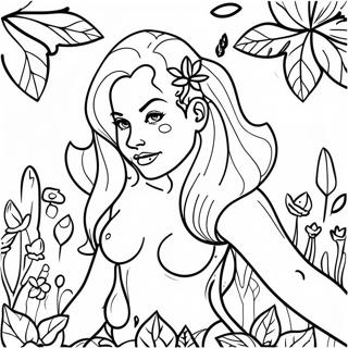 Pagina Para Colorir Da Hera Venenosa Em Um Jardim 34463-28711