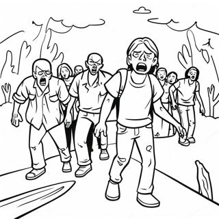 Pagina Para Colorir Do Walking Dead Do Apocalipse Zumbi 34483-28726