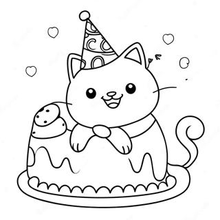 Pagina Para Colorir De Gato Feliz Aniversario 34552-28780