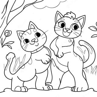 Pagina Para Colorir Dos Gatos Guerreiros Em Batalha 34753-28943