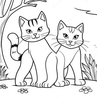 Pagina Para Colorir Dos Gatos Guerreiros Em Batalha 34753-28944