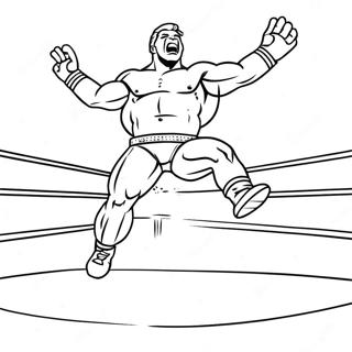 Pagina Para Colorir Lutador Da Wwe Pulando Sobre O Oponente 34823-28999