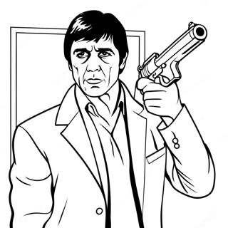 Paginas Para Colorir Do Scarface Com Arma 34954-29095