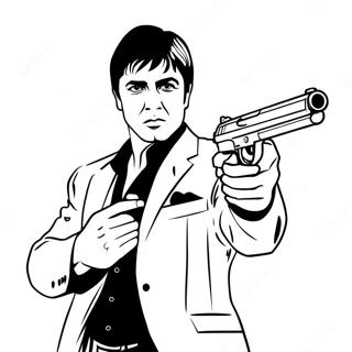 Paginas Para Colorir Do Scarface Com Arma 34954-29096