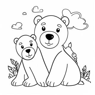 Urso Polar Fofo Páginas Para Colorir