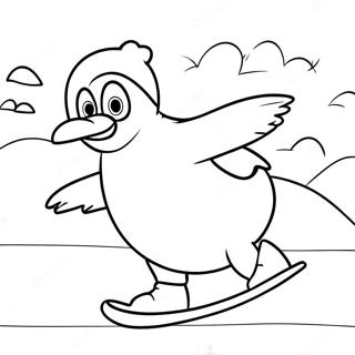 Pagina Para Colorir Do Pingu Patinando No Gelo 35024-29156