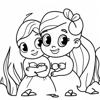 Pagina Para Colorir Ariel E Melody 35103-29215