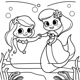 Pagina Para Colorir Ariel E Melody 35103-29216