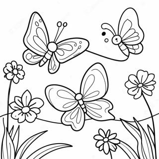 Pagina Para Colorir Do Elegante Jardim De Borboletas 35244-29332