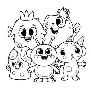 Pagina Para Colorir Do Henry Hugglemonster Com Amigos 35264-29347