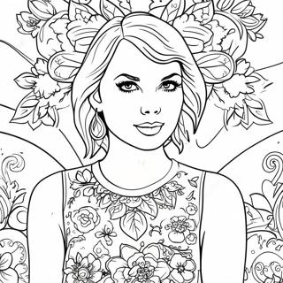 Pagina Para Colorir Da Encantadora Taylor Swift Em Evermore 35274-29355