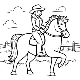 Pagina Para Colorir Da Menina Do Campo Montando A Cavalo 35384-29441