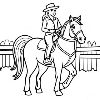 Pagina Para Colorir Da Menina Do Campo Montando A Cavalo 35384-29442