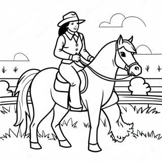 Pagina Para Colorir Da Menina Do Campo Montando A Cavalo 35384-29443