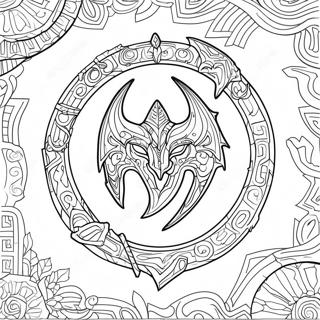 Pagina Para Colorir Do Logo Do Skyrim 35403-29456