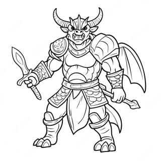 Pagina Para Colorir Do Dragonborn Em Batalha 35404-29457