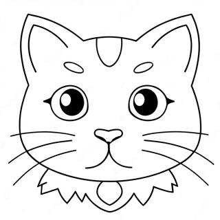 Pagina Para Colorir Do Rosto De Gato Fofo 35424-29473