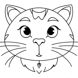 Pagina Para Colorir Do Rosto De Gato Fofo 35424-29474