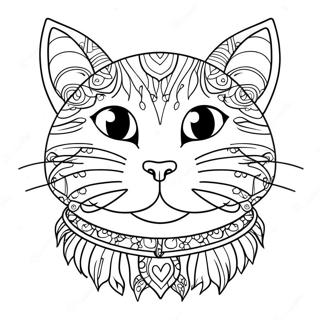 Pagina Para Colorir Do Rosto De Gato Fofo 35424-29476