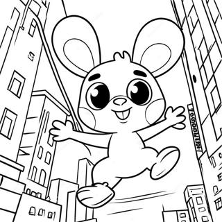 Pagina Para Colorir Do Spider Ham Balancando Pela Cidade 35624-29635